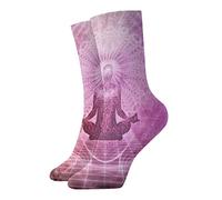 GQWJKSZ Casual Novelty Crew Chaussettes 12 pouces The Great Spiritual Awakening Full Print Jogging Running Fitness Sport Yoga Gym Fashion Sock pour hommes femmes fille garçon