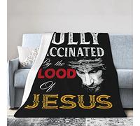 GQWJKSZ Couverture en Flanelle entièrement vaccinée par Le Sang de Jésus.