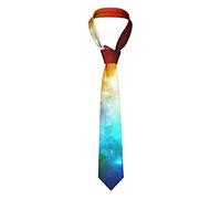 GQWJKSZ Cravate en soie pour hommes, arc-en-ciel, galaxie, Animal, cadeau, costume, mariage, mouchoir, boutons de manchette d'affaires, tissé, décontracté