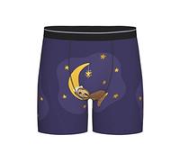 GQWJKSZ Drôle Paresseux Sommeil Lune Arbre Hommes Boxer Slip Longue Jambe sous-vêtements Mode Slips pour Hommes Adultes Adolescents