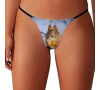 GQWJKSZ Écureuil Gourmand Culotte Femme String String Sexy Culotte Dos en T