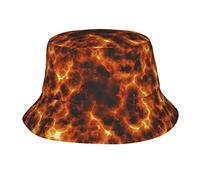 GQWJKSZ Explosion Chaleur Feu Foudre Couleur Seau Chapeaux pour Femmes Hommes Unisexe Été Pêcheur Chapeaux Adolescents Protection Solaire Casquette Pliable Tendance Voyage Plage Vacances Cap Noir