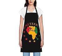 GQWJKSZ Happy Juneteenth Day Freedom 1865 Tabliers Pour Femmes Hommes Tablier À Bavette Imperméable Tabliers De Chef Pour La Cuisine Cuisson Cuisson Barbecue Jardinage