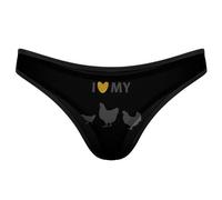 GQWJKSZ J'aime Mes Poulets sous-vêtements pour Femmes String sans Couture Culotte Invisible T-Back String Respirant