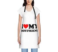 GQWJKSZ J'aime mon copain chaud tabliers pour femmes hommes imperméable bavoir tablier Chef tabliers pour cuisine cuisson cuisson barbecue jardinage