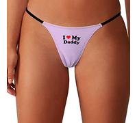 GQWJKSZ J'aime Mon Papa Culotte Femme String String Sexy Culotte Dos en T