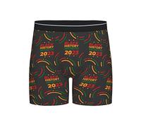 GQWJKSZ Mois de l'histoire des Noirs 2023 Boxer pour Hommes sous-vêtements à Jambes Longues Culottes à la Mode pour Hommes Adultes Adolescents