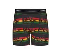 GQWJKSZ Mois de l'histoire des Noirs 2023 Boxer pour Hommes sous-vêtements à Jambes Longues Culottes à la Mode pour Hommes Adultes Adolescents