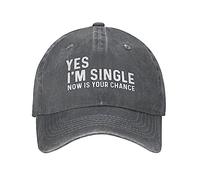 GQWJKSZ Oui, Je suis célibataire, Maintenant, C'est Votre Chance, Chapeau de Baseball pour Hommes, Casquette réglable