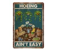 GQWJKSZ Panneau de jardin en métal pour l'extérieur, affiche vintage « Vous n'arrêtez pas de jardiner quand vous êtes vieux », décoration murale amusante, 20 x 30 cm