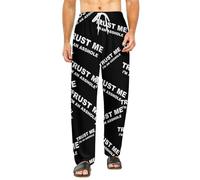 GQWJKSZ Pantalon de pyjama imprimé « Fais-moi confiance, je suis un connard » Bas de détente doux Vêtements de nuit pour hommes et femmes