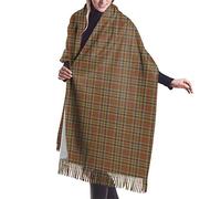 GQWJKSZ Piper to the Laird of Grant Tartan Femme Longue et Large Clan Renton Tartan Sensation Cachemire Châle Wrap Écharpe Chaude d'hiver 77x27 pouces