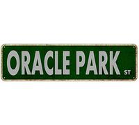 GQWJKSZ Plaque en métal Oracle Park St, vintage, rétro, en aluminium, avec citations, pour la maison, la chambre, la cuisine, les restaurants, le mur, cadeau, décoration de jardin, café, 10 x 40 cm