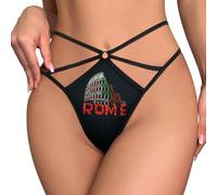 GQWJKSZ Rome Colosse-um Italie Souvenir Femme Sexy String String Drôle T-Back Stretch Imprimé Culotte sous-Vêtements