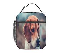 GQWJKSZ Sac à déjeuner Beagle chiot chiens animaux de compagnie Beagle, boîte à déjeuner isolée durable, sac fourre-tout réutilisable pour adultes, sac isotherme réutilisable