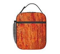 GQWJKSZ Sac à déjeuner orange brûlé, boîte à déjeuner isolée durable, sac fourre-tout réutilisable pour adultes, sac isotherme réutilisable