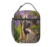 GQWJKSZ Sac à lunch Malinois belge pour animaux de compagnie Chiens Malinois belges, boîte à lunch isolée durable, sac fourre-tout réutilisable pour adultes, sac isotherme réutilisable