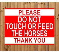 GQWJKSZ S'il vous plaît DoTouch ou nourrir les chevaux signe en métal avis cheval poney équestre
