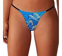 GQWJKSZ sous-Marin Sealife Poissons Eau océan mer Poisson Culotte Femme String String Sexy T Dos Culotte