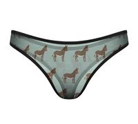 GQWJKSZ String pour Femme avec Motif d'âne de Dessin animé, sous-vêtement sans Couture, Culotte Invisible, Dos en T, String Respirant