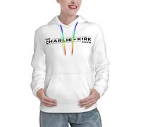 GQWJKSZ Sweat à Capuche Unisexe à Manches Longues avec Poches pour Femme, The Charlie Kirk Show