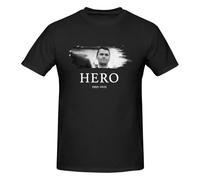 GQWJKSZ T-Shirt à Manches Courtes et col Ras du Cou pour Homme « Charlie Kirk est Un héros » en Coton