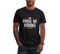 GQWJKSZ T-Shirt Charlie Kirk Noir « Prouve-Moi Que J'Ai tort »