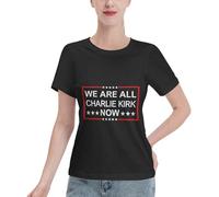 GQWJKSZ T-Shirt Nous Sommes Tous Charlie Kirk Maintenant T-Shirt Femme