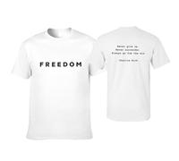 GQWJKSZ T-Shirts pour Femmes « N'abandonnez jamais » Charlie Kirk