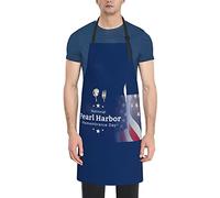 GQWJKSZ Tablier imperméable du jour du Souvenir de Pearl Harbor avec 2 poches Tabliers de chef de cuisine Bavoirs pour cuisiner Cuisson Peinture Jardinage Toilettage