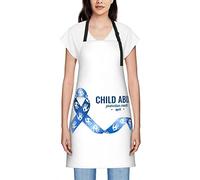 GQWJKSZ Tabliers de mois de sensibilisation à la maltraitance des enfants pour femmes hommes tablier à bavette imperméable tabliers de Chef pour la cuisine cuisson cuisson barbecue jardinage