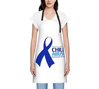 GQWJKSZ Tabliers de mois de sensibilisation à la maltraitance des enfants pour femmes hommes tablier à bavette imperméable tabliers de Chef pour la cuisine cuisson cuisson barbecue jardinage