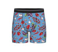 GQWJKSZ Tomate Aubergine Poivre Hommes Boxer Slip Longue Jambe sous-Vêtements Mode Mémoires pour Hommes Adultes Adolescents