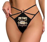 GQWJKSZ Tu ne Peux Pas me Faire Peur, J'Ai Une fille2 String Sexy à Bretelles et Dos en T pour Femme sous-vêtements imprimés