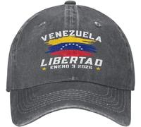 GQWJKSZ Venezuela Libertad 3 Janvier 2026 Casquette Liberté Démocratie Coton lavé Gris P629
