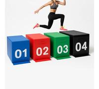 GQZJY Plyo Box 4 en 1 Boîte de Saut Réglable en Hauteur 20/30/40/50 cm pour Cross Training, Cardio & Musculation Stable et Robustesse(Size:90x55x30cm,Color:Rouge)