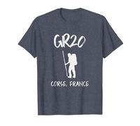 GR20 Corse, France Chaussures de randonnée/Trekking pour Homme T-Shirt, Homme, Bleu Chiné, 6XL
