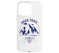 GR20 Trail Corse France Randonnée Drapeau Français Trekking Coque pour iPhone 15 Pro Max