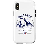 GR20 Trail Corse France Randonnée Drapeau Français Trekking Coque pour iPhone X/XS