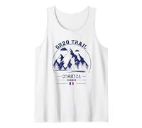 GR20 Trail Corse France Randonnée Drapeau Français Trekking Débardeur