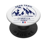 GR20 Trail Corse France Randonnée Drapeau Français Trekking PopSockets PopGrip Adhésif
