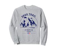 GR20 Trail Corse France Randonnée Drapeau Français Trekking Sweatshirt