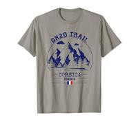 GR20 Trail Corse France Randonnée Drapeau Français Trekking T-Shirt