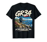 GR34 Le Sentier Derrière Moi Bretagne avec Moi T-Shirt Graphique avec Valeur