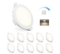 Gr4tec 6W Spot LED Encastrable Dimmable IP65 4000K Blanc Neutre, Lot de 10 | Spot Etanche Salle de Bain 400LM, Spots de Plafond Extra Plat 35mm, Trou 68-80mm, pour Cuisine Chambre Salon