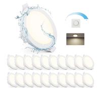 Gr4tec Spot LED Encastrable Dimmable Lot de 20, Spot Salle de Bain IP65 Blanc Neutre 4000K 6W 400LM, Spot Encastré Extra Plat 35mm, Plafonnier LED Encastrable Trou 68-80mm pour Salon Cuisine Chambre