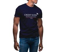 GR8Shop Credit Suisse Risk Management Department 2022 T-Shirt Bleu Marine pour Homme Size L