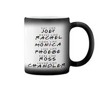 GR8Shop Friends Eat Like Joey Dress Like Rachel Cook Like Monica Magie noire tasse à café Mug