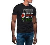 GR8Shop from The River Palestine Will Be Free T-Shirt Noir pour Homme Size M