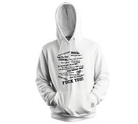 GR8Shop Fuck You Tony and Ezekiel Meme Sweat A Capucha Blanc Unisex Size L